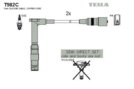 Tesla T982C Дроти високовольтні, комплект T982C: Приваблива ціна - Купити в Україні на EXIST.UA!
