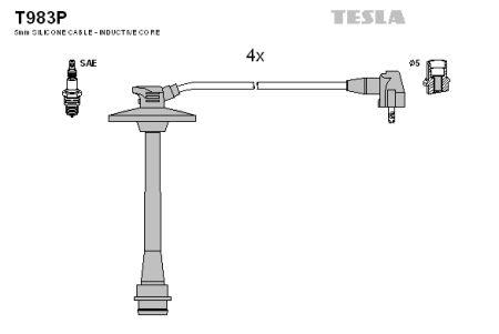Tesla T983P Дроти високовольтні, комплект T983P: Купити в Україні - Добра ціна на EXIST.UA!