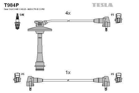 Tesla T984P Дроти високовольтні, комплект T984P: Купити в Україні - Добра ціна на EXIST.UA!