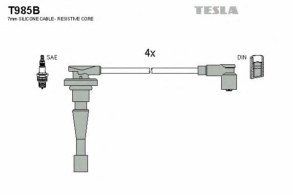 Дроти високовольтні, комплект Tesla T985B