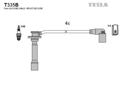 Tesla T335B Дроти високовольтні, комплект T335B: Купити в Україні - Добра ціна на EXIST.UA!