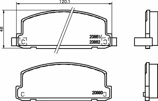 Textar 2088003 Гальмівні колодки, комплект 2088003: Купити в Україні - Добра ціна на EXIST.UA!