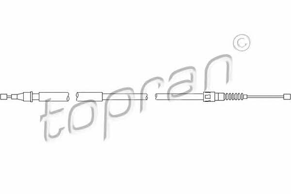 206501 Topran Трос ручника, левый