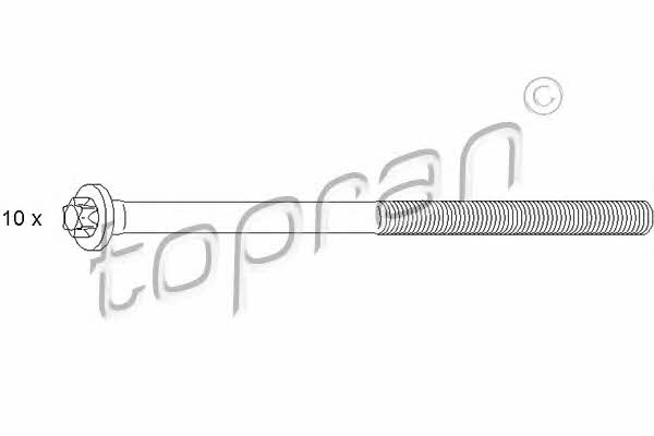 Topran 722 341 Болти головки блоку циліндрів, комплект 722341: Купити в Україні - Добра ціна на EXIST.UA!