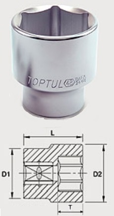 BAEA2434 Toptul Головка 6-гранная 34 мм, 3/4"