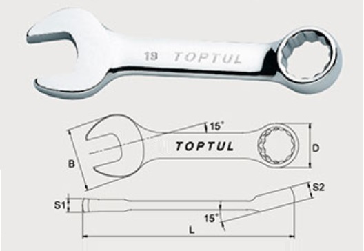 AAAF1111 Toptul Ключ комбинированный 11 мм