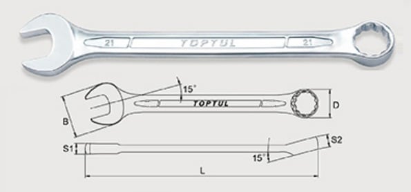 AAEB1111 Toptul Ключ комбинированный 11мм