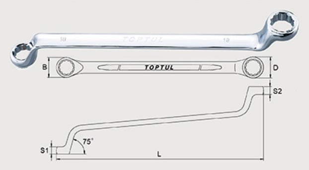 AAEI2123 Toptul Ключ накидной