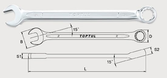 AAEA1111 Toptul Ключ комбинированный 11 мм