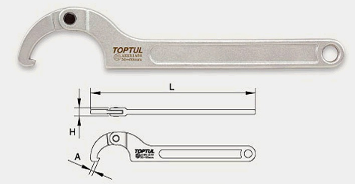 Toptul AEEX1A35 Ключ шарнірний для круглих шліцьових гайок 13-35мм AEEX1A35: Купити в Україні - Добра ціна на EXIST.UA!