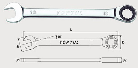 Toptul AOAA1111 Ключ комбінований 11мм з тріскачкою AOAA1111: Купити в Україні - Добра ціна на EXIST.UA!