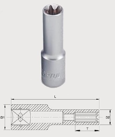 BAEH1620 Toptul Головка торцева TORX E20, 1/2