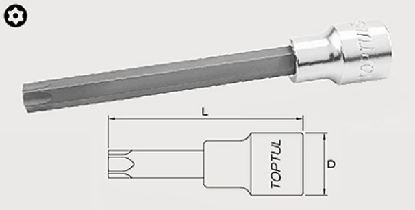 BCKA1650 Toptul Головка с насадкой TORX T50, 1/2"