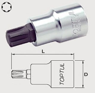 BCQA1608 Toptul Головка з насадкою RIBE M8, 1/2"