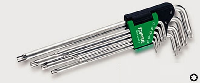 GAAL0924 Toptul Набор угловых ключей TORX 9 ед.