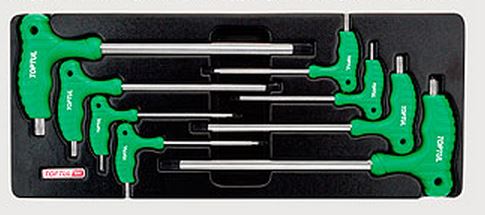 GAAT0804 Toptul Набор ключей TORX с ручкой L-обр. (в ложементе)