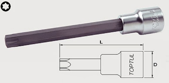 BCUA1655 Toptul Головка с насадкой TORX T55 L140mm 1/2"