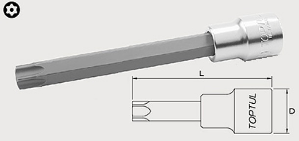BCVA1660 Toptul Головка с насадкой TORX T60, 1/2"