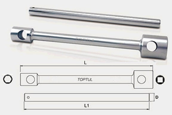 CTIB3821 Toptul Ключ баллонный 38х21(4-гр.)мм с воротком