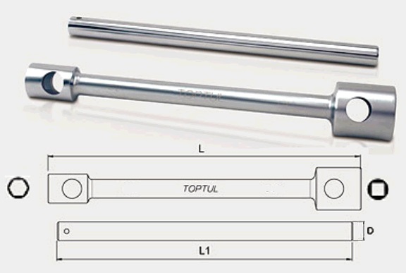 CTIB4121 Toptul Ключ баллонный 41х21(4-гр.)мм с воротком