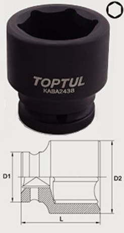 Toptul KABA2428 3/4 "6-гранна ударна головка 28 мм KABA2428: Купити в Україні - Добра ціна на EXIST.UA!