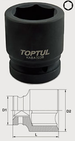 KABA3270 Toptul Головка торцевая ударная 1" 70мм