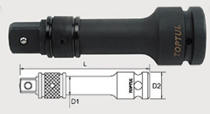 KACB1603 Toptul 1/2" Удлинитель ударный 3"