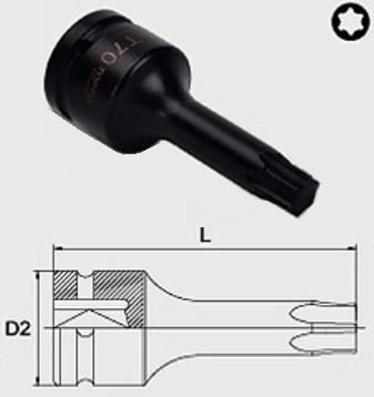KADA2470 Toptul Головка ударная TORX T70, 3/4"