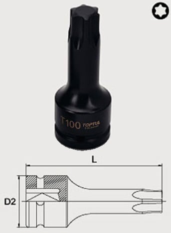 KADA24A0 Toptul Головка ударная 3/4" TORX T100