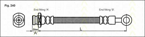 815069106 Triscan Тормозной шланг