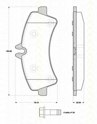 811010559 Triscan Тормозные колодки дисковые, комплект