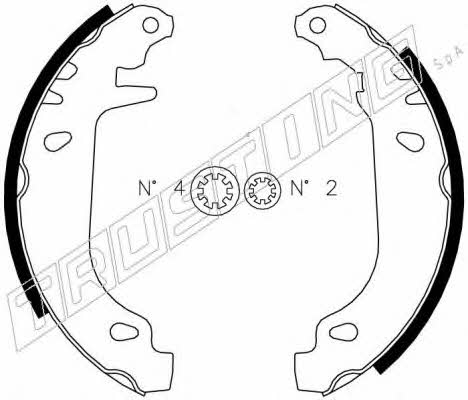 Trusting 022.032 Колодки гальмівні барабанні, комплект 022032: Купити в Україні - Добра ціна на EXIST.UA!