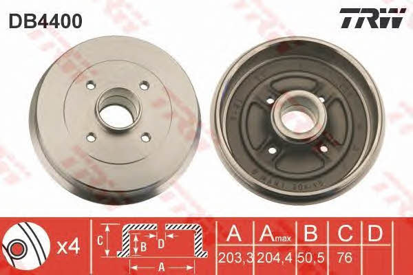 Барабан гальмівний TRW DB4400