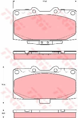 Тормозные колодки дисковые TRW COTEC, комплект TRW GDB3307