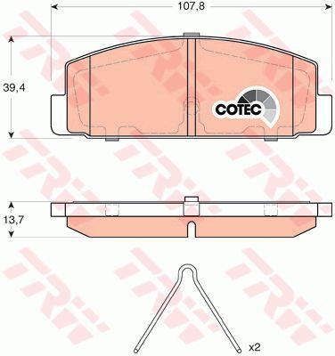 Тормозные колодки дисковые TRW COTEC, комплект TRW GDB3311
