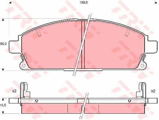 Тормозные колодки дисковые TRW COTEC, комплект TRW GDB3312