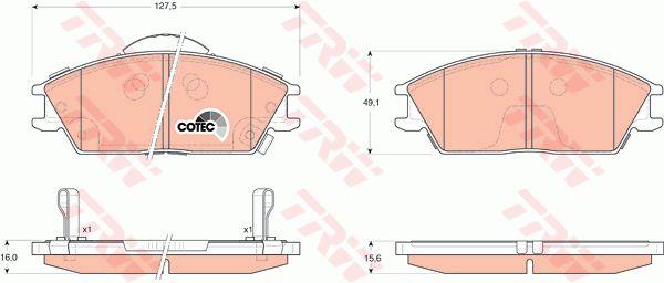Тормозные колодки дисковые TRW COTEC, комплект TRW GDB3331
