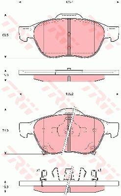 Тормозные колодки дисковые TRW COTEC, комплект TRW GDB3335