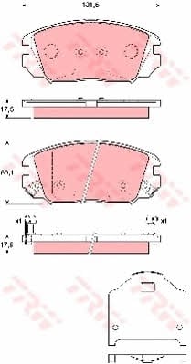 Тормозные колодки дисковые TRW COTEC, комплект TRW GDB3409