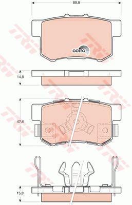 Тормозные колодки дисковые TRW COTEC, комплект TRW GDB3438