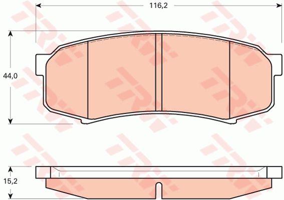 Тормозные колодки дисковые TRW COTEC, комплект TRW GDB3464