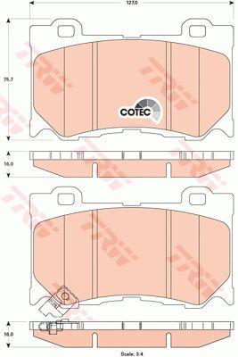 TRW Тормозные колодки дисковые TRW COTEC, комплект – цена 2247 UAH