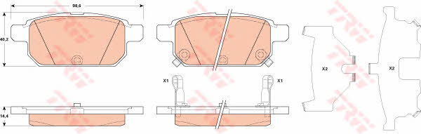 Тормозные колодки дисковые TRW COTEC, комплект TRW GDB3529