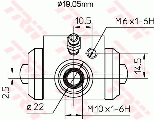 Цилиндр тормозной, колесный TRW BWD113A