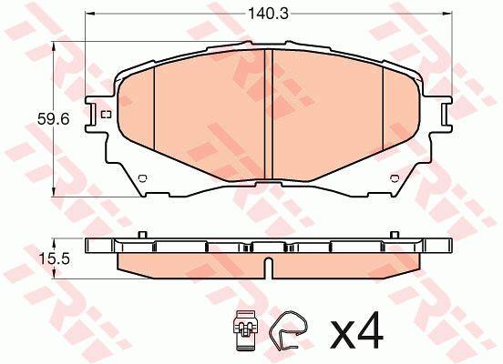 Тормозные колодки дисковые TRW COTEC, комплект TRW GDB3580