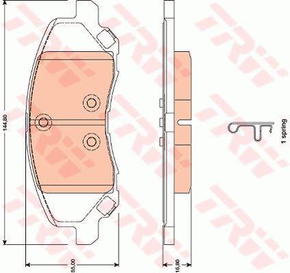 Тормозные колодки дисковые TRW COTEC, комплект TRW GDB4141