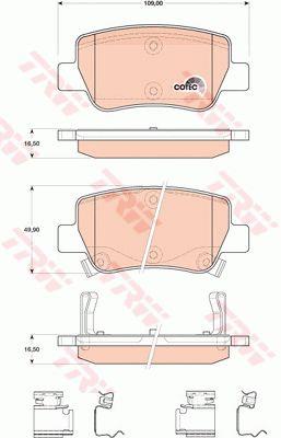Тормозные колодки дисковые TRW COTEC, комплект TRW GDB4175