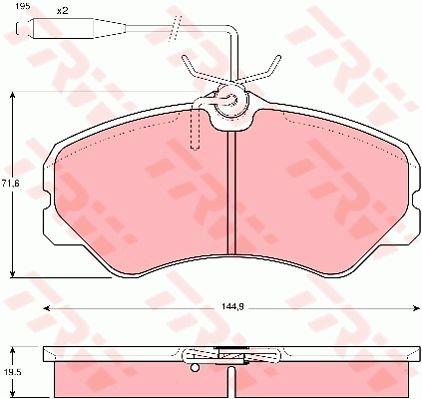Гальмівні колодки TRW COTEC, комплект TRW GDB447