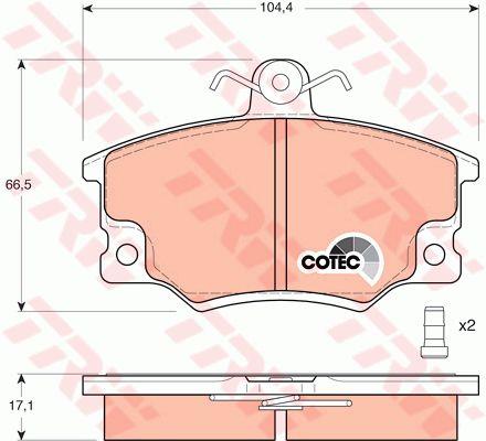 Тормозные колодки дисковые TRW COTEC, комплект TRW GDB458