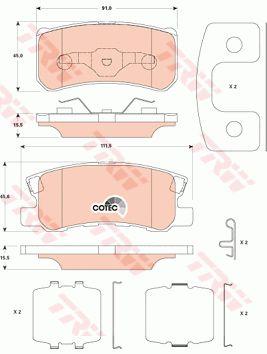 Тормозные колодки дисковые TRW COTEC, комплект TRW GDB4600